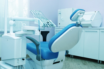 Interior of dental room in modern clinic