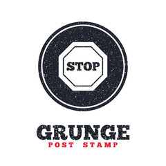Traffic stop sign icon. Caution symbol.