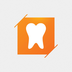 Tooth sign icon. Dental care symbol.