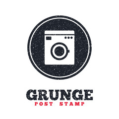 Washing machine icon. Home appliances symbol.