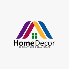 HOME DECOR HOUSE REAL ESTATE ICON LOGO