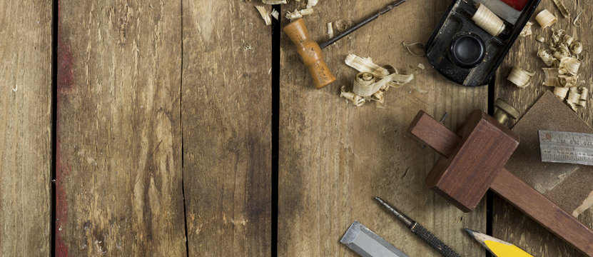 Carpentry trade tools banner image