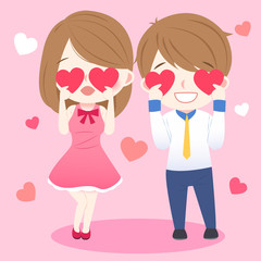 couple take heart and smile