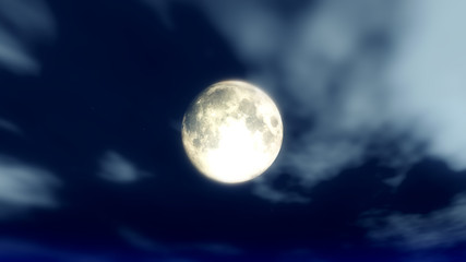 clear full moon