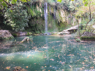 amazing landscape which is include waterfall and lake