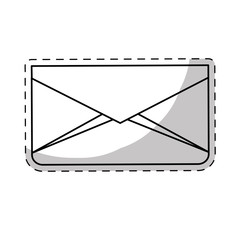 envelope icon over white background. vector illustration