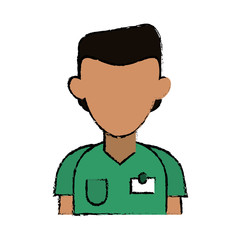 nurse male suit surgeon hospital vector illustration eps 10