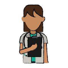 medical doctor stethoscope coat clipboard report vector illustration eps 10