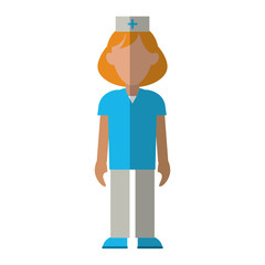nurse uniform hat cross attention healthcare vector illustration eps 10