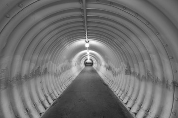Underground tunnel walkway