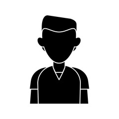 silhouette man staff hospital practice healthy vector illustration eps 10