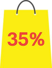 Shopping bag with 35 percent