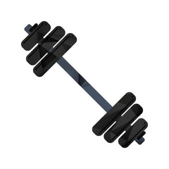 weight barbell trainer player football abstract geometric vector illustration