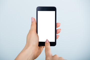 Woman Hand Holding Mobilephone