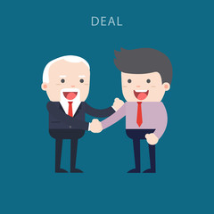 Business people shaking hands. Businessmen making a deal 