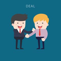 Business people shaking hands. Businessmen making a deal