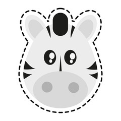 Zebra animal cartoon icon over white background. colorful design. vector illustration