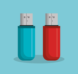 usb memory flash icon vector illustration design