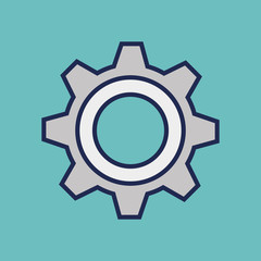 gear setting isolated icon vector illustration design