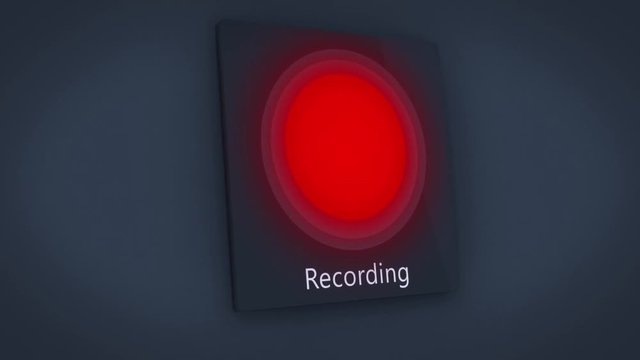 An app icon turning on and activating a recording device