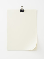 blank paper with clip