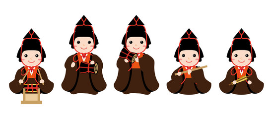 雛人形　五人囃子