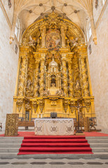 SALAMANCA, SPAIN, APRIL - 16, 2016: The baroque polychrome main altar of church  Convento de San...