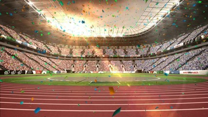 Confetti falling on stadium - Powered by Adobe