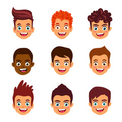 Portrait of a boys. Children's avatars