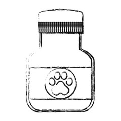 dog supplement icon over white background. pet shop concept. vector illlustration