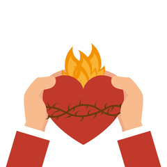 sacred Heart of Jesus vector illustration design