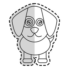 dog animal cartoon icon over white background. vector illustration