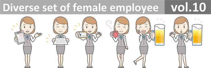 Diverse set of female employee, EPS10 vol.10