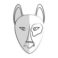 dog animal cartoon icon over white background. vector illustration