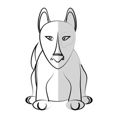 dog animal cartoon icon over white background. vector illustration