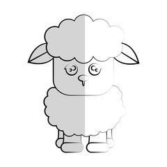 sheep animal cartoon icon over white background. vector illustration