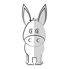 donkey animal cartoon icon over white background. vector illustration