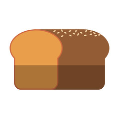bread icon over white background. bakery products concept. colorful design. vector illustration