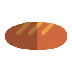 bread icon over white background. bakery products concept. colorful design. vector illustration