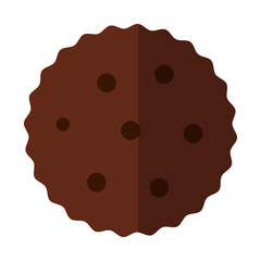 cookie icon over white background. bakery products concept. colorful design. vector illustration