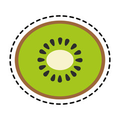 kiwi fruit icon over white background. colorful design. vector illustration