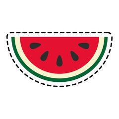 watermelon fruit icon over white background. colorful design. vector illustration