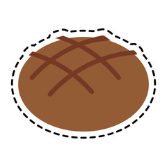 bread icon over white background. bakery products concept. colorful design. vector illustration