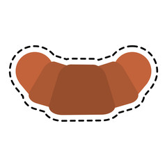 croissant icon over white background. bakery products concept. colorful design. vector illustration