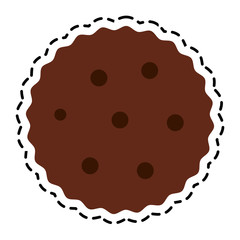 cookie icon over white background. bakery products concept. colorful design. vector illustration