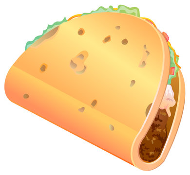 Tortilla Mexican sandwich vector image