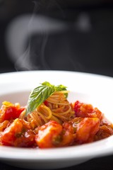 pomodoro pasta on plate