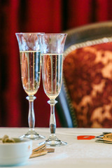 glasses of champagne