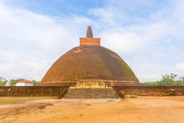 Anuradhapura Abhayagiri Dagoba Steps Dirt Field H