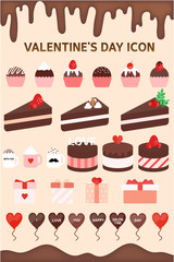 Chocolate cup cake flat design